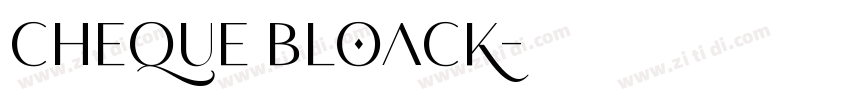 cheque bloack字体转换